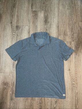 Vuori Men’s  Strato Tech Polo in  Blue Heather Size XL short sleeve shirt